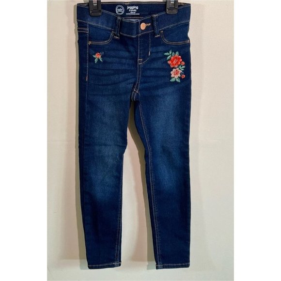 ✨ 5 For $15 ✨ Pants Girls Wonder Nation Flower Embroidered Jeggings Size 6x - Picture 2 of 6